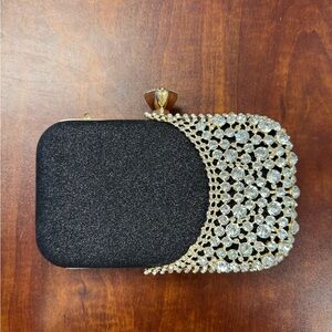 Elegant Black and Gold Clutch